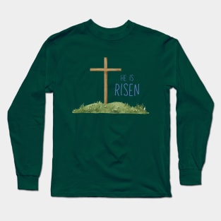 He is Risen - Easter Design Long Sleeve T-Shirt